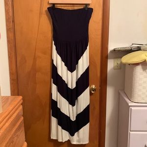 Kenar blue and white striped maxi dress size M